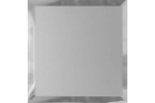 Квадратная зеркальная серебряная матовая плитка с фацетом 10 мм (250x250мм)