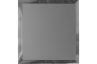 Квадратная зеркальная графитовая матовая плитка с фацетом 10 мм (100x100мм)