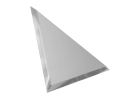 Треугольная зеркальная серебряная плитка с фацетом 10 мм (120x120мм)